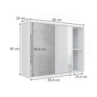 Vicco Mobile a specchio per il bagno Bianco 80 x 60 cm