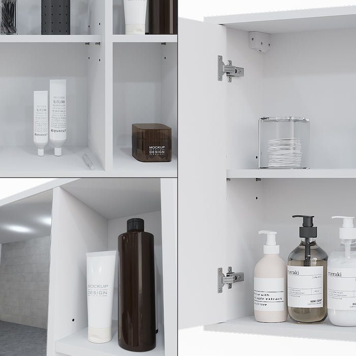 Vicco Mobile a specchio per il bagno Bianco 80 x 60 cm