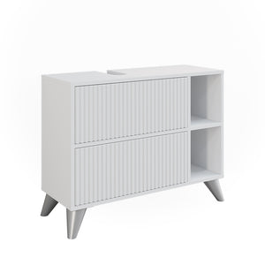 Vicco Mobile sottolavabo per bagno Bianco 80 x 62 cm con 2 cassetti