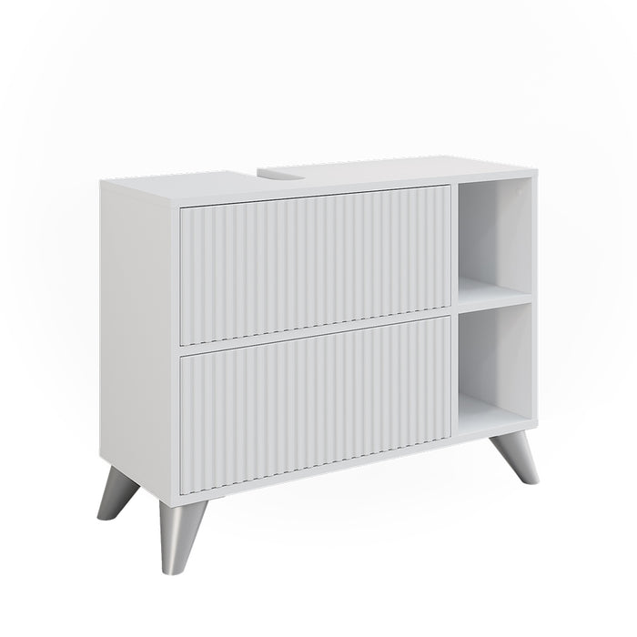 Vicco Mobile sottolavabo per bagno Bianco 80 x 62 cm con 2 cassetti