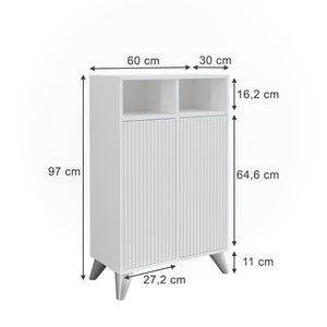 Vicco  Bianco 60 x 97 cm con 2 porte