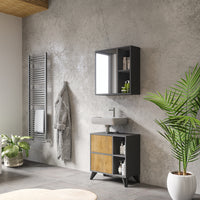 Vicco Mobile a specchio per il bagno Antracite 60 x 60 cm