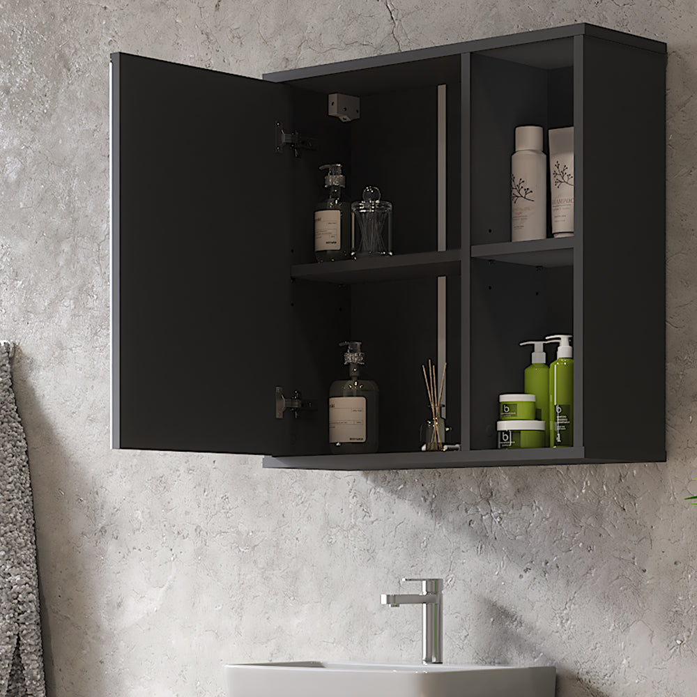 Vicco Mobile a specchio per il bagno Antracite 60 x 60 cm