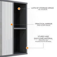 Vicco Mobile a specchio per il bagno Antracite 60 x 60 cm