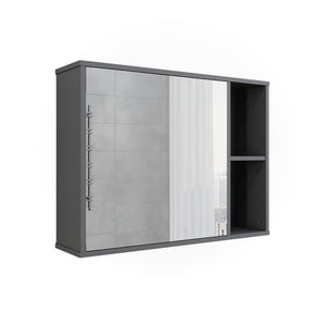 Vicco Mobile a specchio per il bagno Antracite 80 x 60 cm
