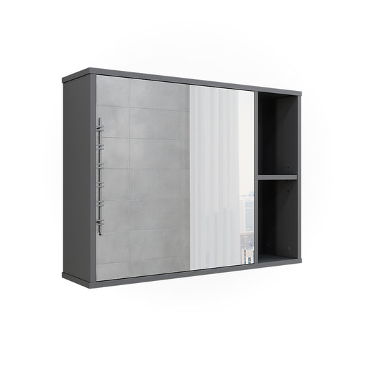 Vicco Mobile a specchio per il bagno Antracite 80 x 60 cm