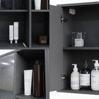 Vicco Mobile a specchio per il bagno Antracite 80 x 60 cm