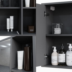 Vicco Mobile a specchio per il bagno Antracite 80 x 60 cm