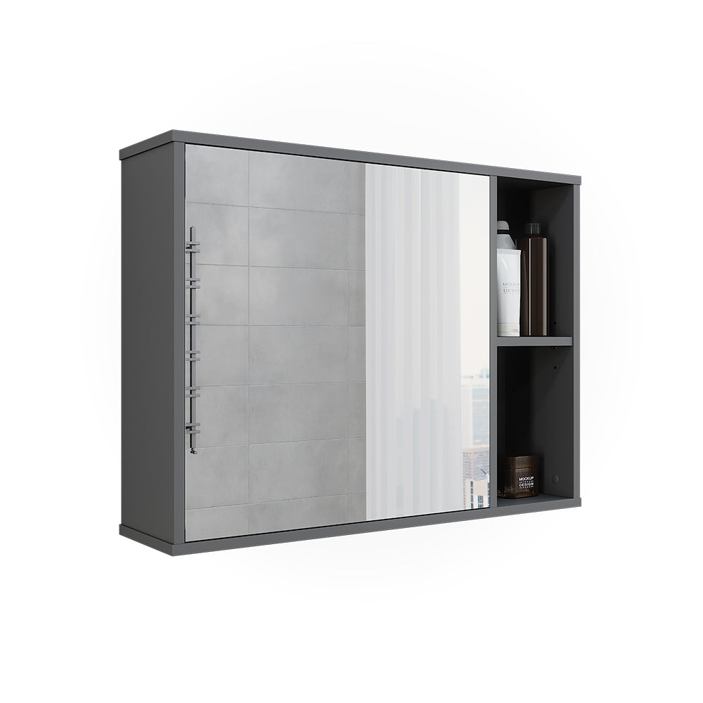 Vicco Mobile a specchio per il bagno Antracite 80 x 60 cm