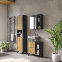 Vicco Set di mobili da bagno Antracite/quercia di montagna 3 parti