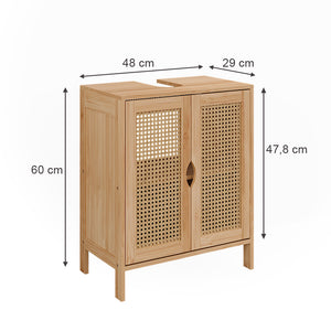 Vicco Mobile sottolavabo per bagno Bambù 48 x 60 cm