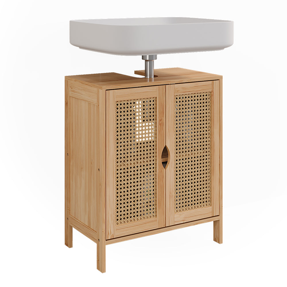 Vicco Mobile sottolavabo per bagno Bambù 48 x 60 cm