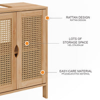 Vicco Mobile sottolavabo per bagno Bambù 48 x 60 cm