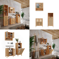 Vicco Set di mobili da bagno Bambù 3 parti