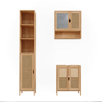 Vicco Set di mobili da bagno Bambù 3 parti