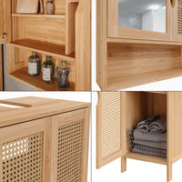 Vicco Set di mobili da bagno Bambù 3 parti