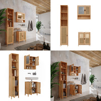 Vicco Set di mobili da bagno Bambù 3 parti