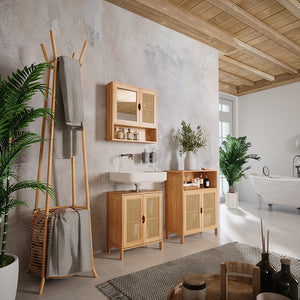 Vicco Set di mobili da bagno Bambù 3 parti