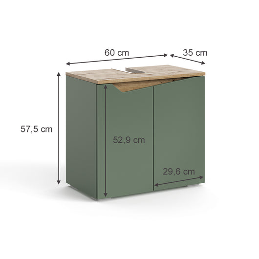 Vicco  Verde/antracite 60 x 57.5 cm con 2 porte