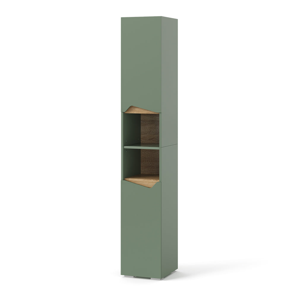 Vicco  Verde/Artigianale 30 x 180 cm Con porte e vani aperti