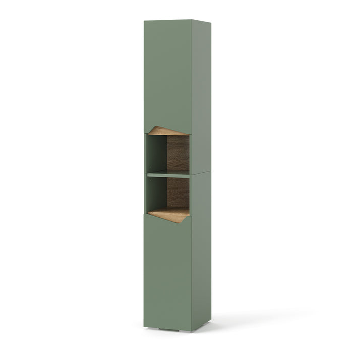 Vicco  Verde/Artigianale 30 x 180 cm Con porte e vani aperti