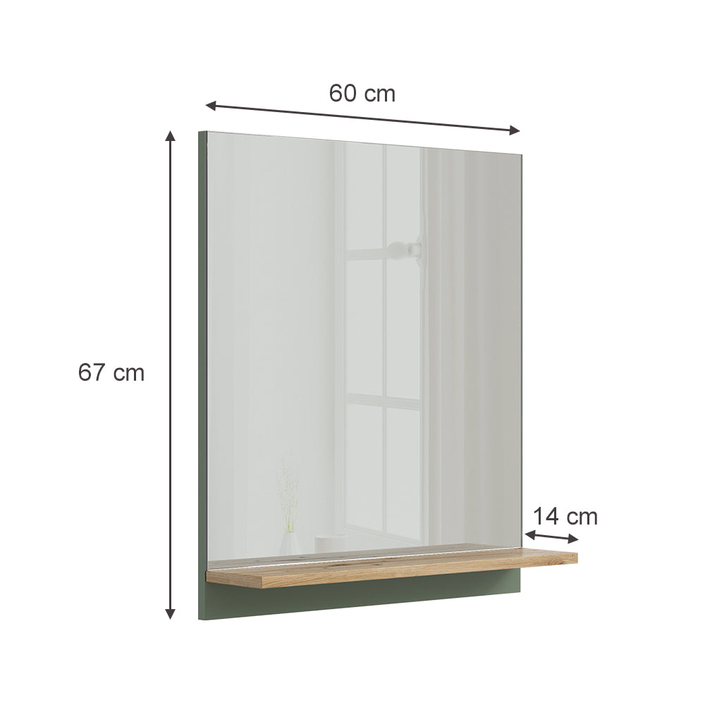 Vicco  Verde/Artigianale 60 x 67 cm con ripiano