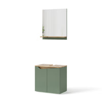 Vicco Set di mobili da bagno Verde/Artigianale 2 parti