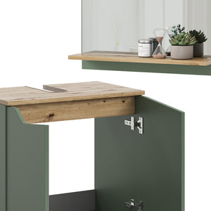 Vicco Set di mobili da bagno Verde/Artigianale 2 parti