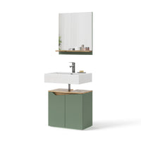 Vicco Set di mobili da bagno Verde/Artigianale 2 parti