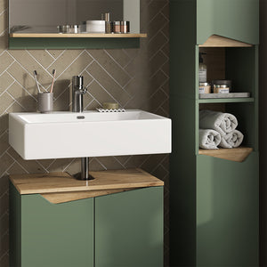 Vicco Set di mobili da bagno Verde/Artigianale 3 parti, con colonna