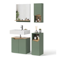 Vicco Set di mobili da bagno Verde/Artigianale 4 Teile