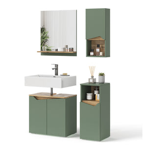Vicco Set di mobili da bagno Verde/Artigianale 4 Teile