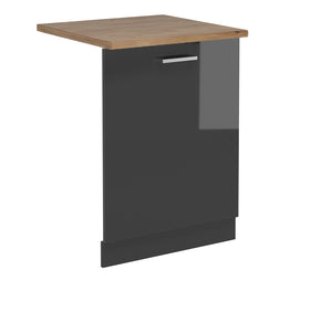 Vicco Coperchio per lavastoviglie Antracite lucido 60 cm , PL Rovere