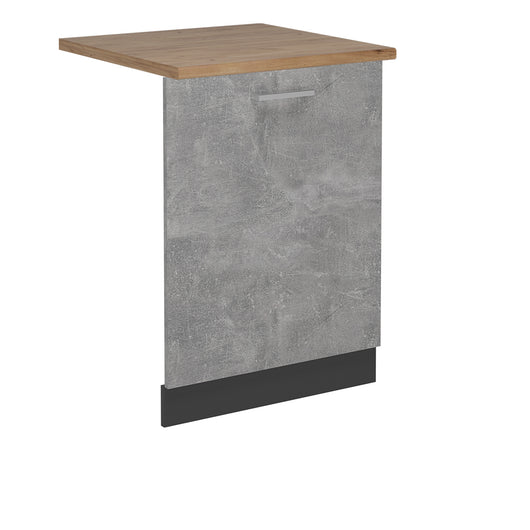 Vicco Coperchio per lavastoviglie Calcestruzzo 60 cm , PL Rovere