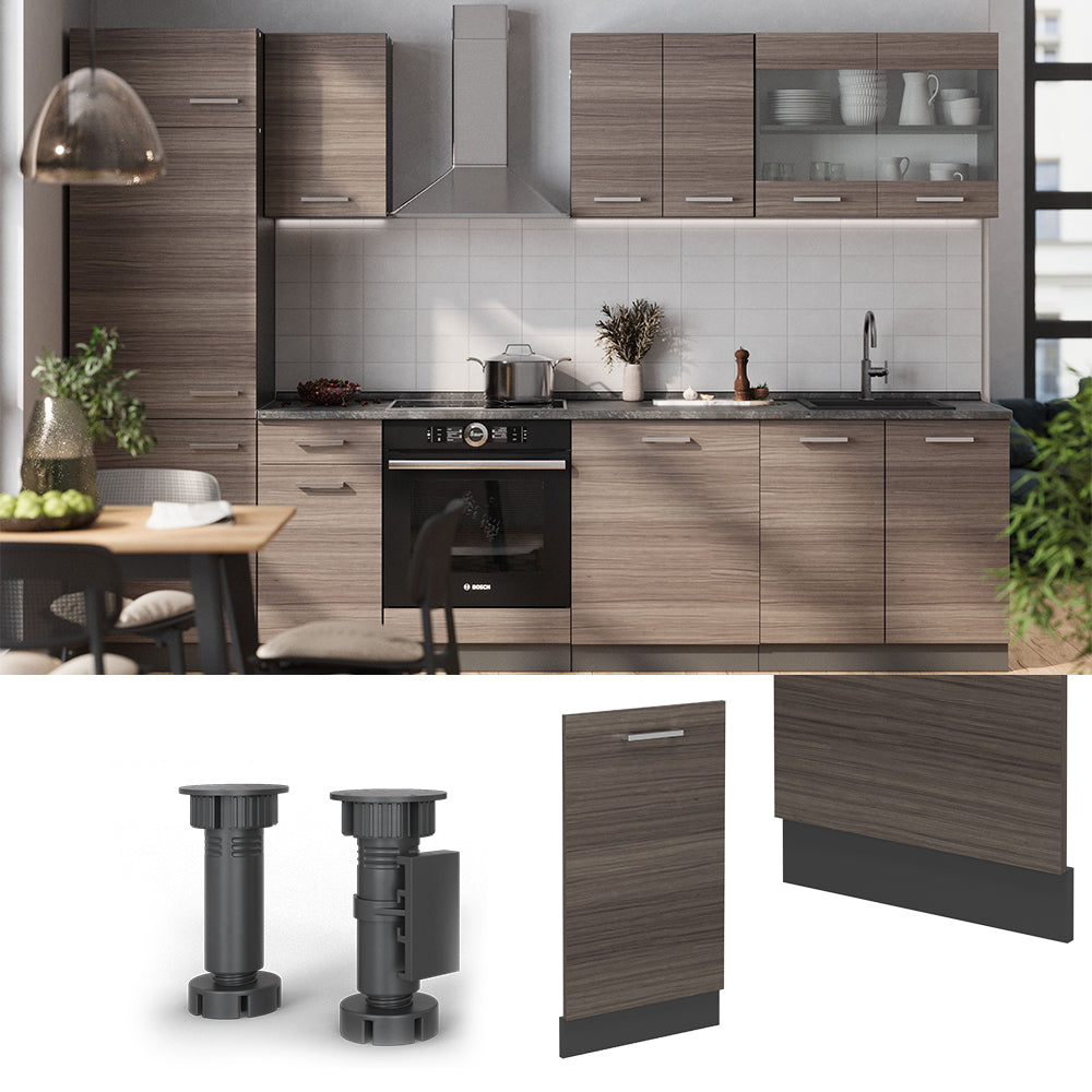 Vicco Coperchio per lavastoviglie Grigio nobile 45 cm , PL Rovere