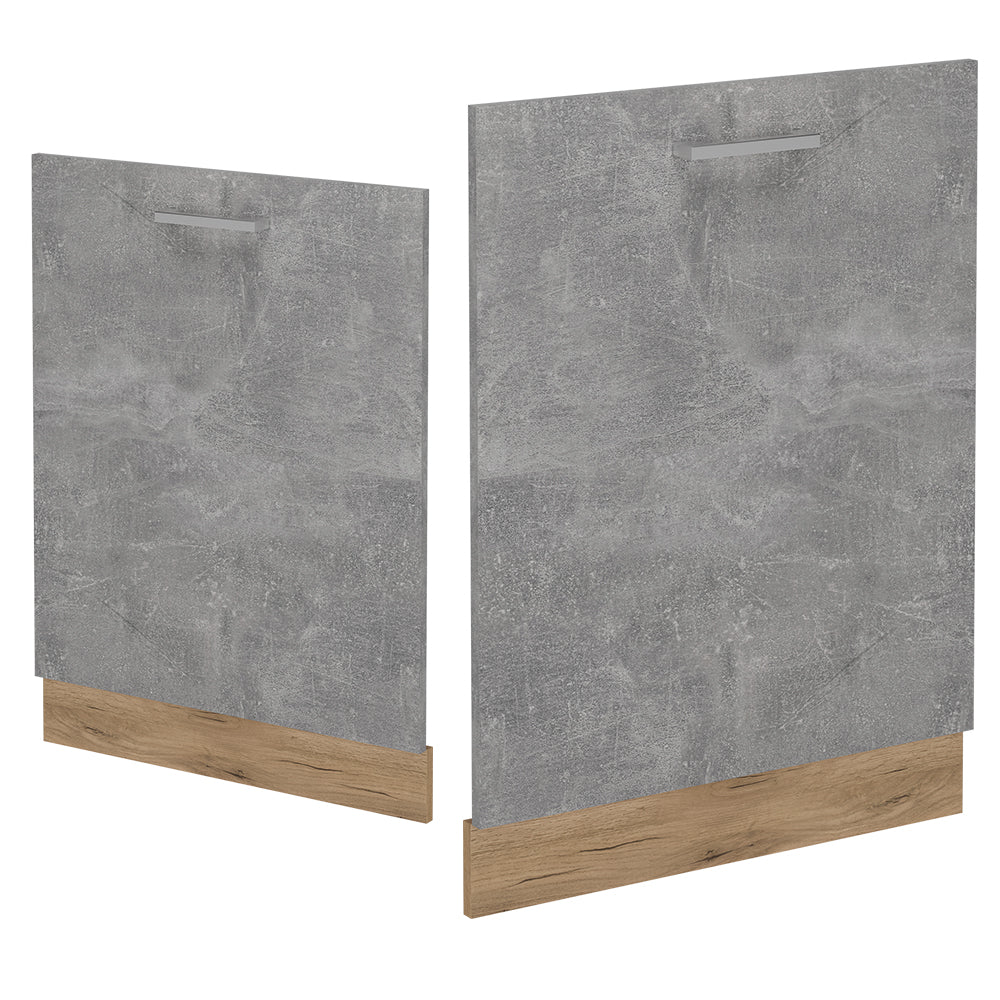 Vicco Coperchio per lavastoviglie Calcestruzzo 60 cm , PL Rovere