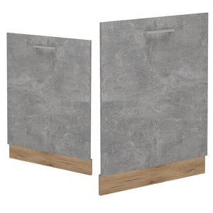 Vicco Coperchio per lavastoviglie Calcestruzzo 60 cm , PL Rovere