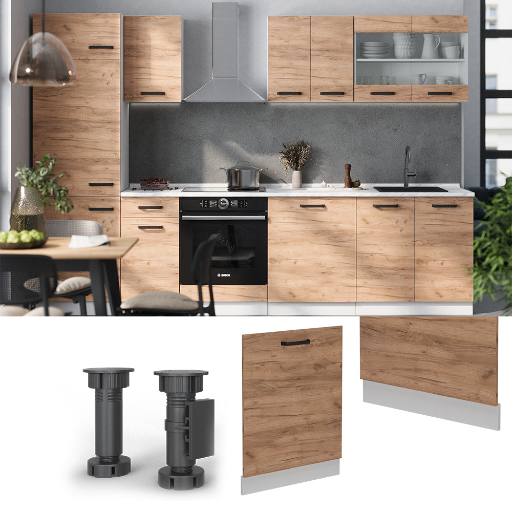 Vicco Coperchio per lavastoviglie Quercia dorata 60 cm , PL Rovere