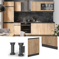 Vicco Pannello frontale della lavastoviglie Quercia dorata 60 cm senza piano di lavoro