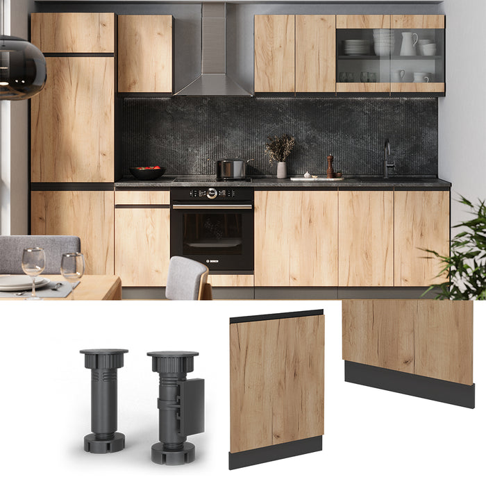 Vicco Pannello frontale della lavastoviglie Quercia dorata 60 cm senza piano di lavoro