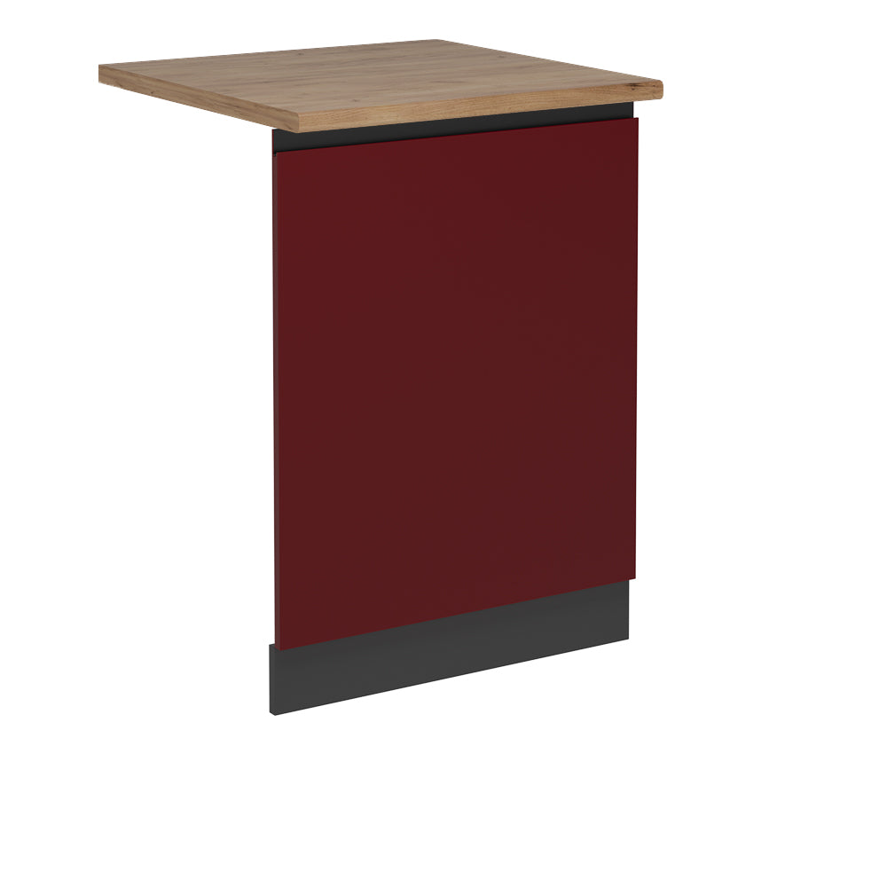 Vicco Pannello frontale della lavastoviglie Rosso 60 cm , PL Rovere