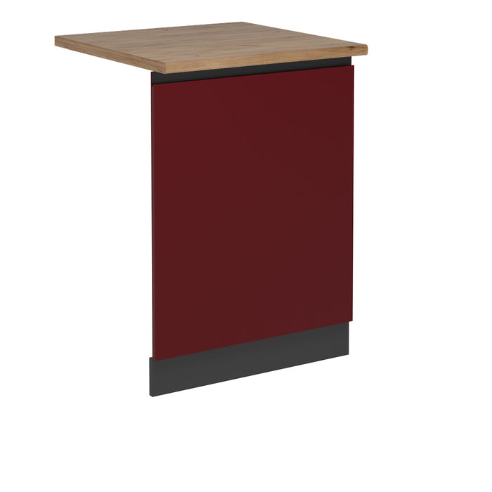 Vicco Pannello frontale della lavastoviglie Rosso 60 cm , PL Rovere