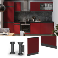 Vicco Pannello frontale della lavastoviglie Rosso 60 cm , PL Antracite