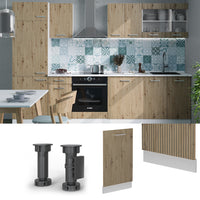 Vicco Coperchio per lavastoviglie Rovere artigianale 45 cm , PL Marmo