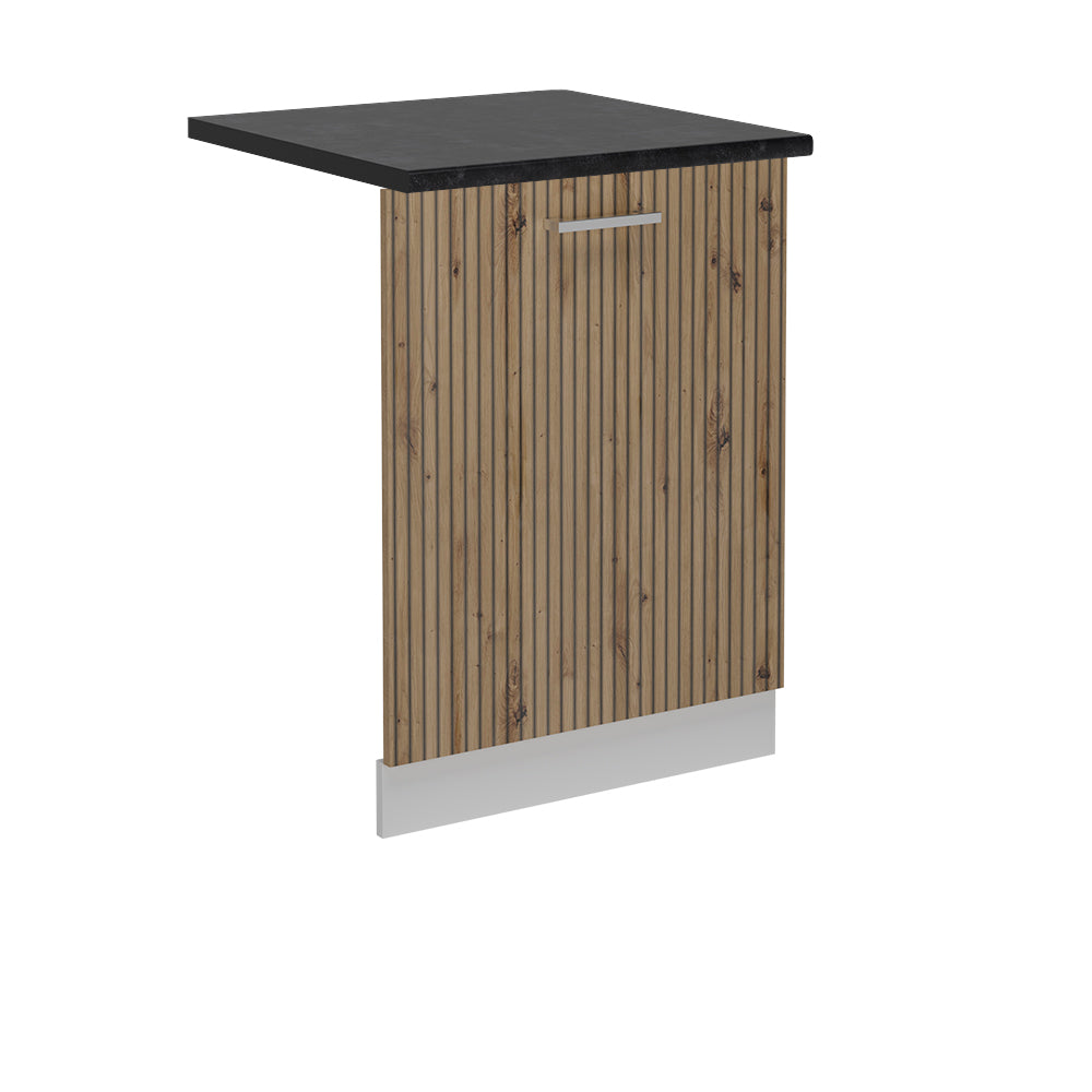 Vicco Coperchio per lavastoviglie Rovere artigianale 60 cm , PL Antracite