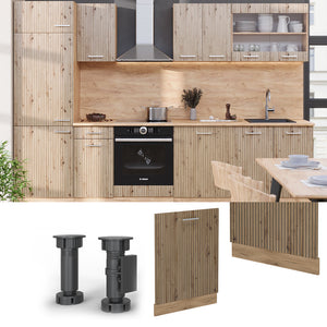 Vicco Coperchio per lavastoviglie Rovere artigianale 60 cm , PL Marmo