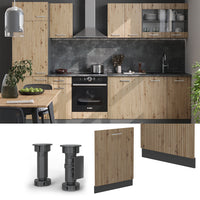 Vicco Coperchio per lavastoviglie Rovere artigianale 60 cm , PL Rovere