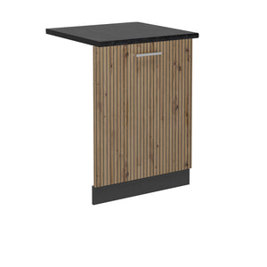 Vicco Coperchio per lavastoviglie Rovere artigianale 60 cm , PL Antracite