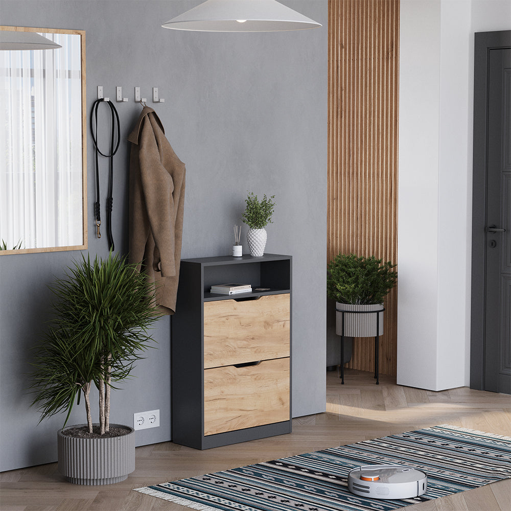 Vicco  Antracite/quercia dorata 22 x 89.5 cm con 2 scomparti