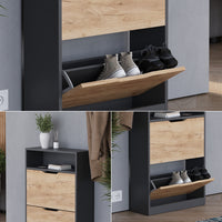 Vicco  Antracite/quercia dorata 22 x 89.5 cm con 2 scomparti